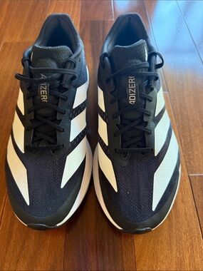 adidas Black and White Adizero Performance Running Shoes
